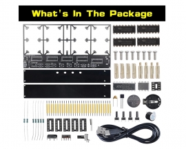 4-Bit Digital Clock Kit with Light Adjustment, Soldering Projects Alarm Clock DIY Electronic Kits Creative Present